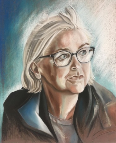 Drawing titled "Fragile" by Eva Lacres, Original Artwork, Pastel