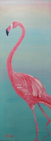 「Фламинго.」というタイトルの絵画 Evgeny Kovalchukによって, オリジナルのアートワーク, オイル