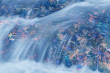 Digitale Kunst mit dem Titel "Blumiger Bach" von Sigrid Gombert, Original-Kunstwerk, Digitale Malerei