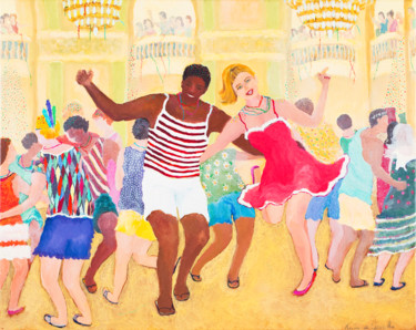 绘画 标题为“les jeunes danseurs” 由Katia De Carvalho, 原创艺术品, 油 安装在木质担架架上