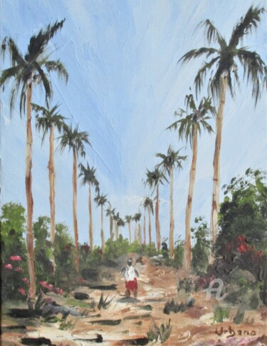 Painting titled "Allée Dumanoir" by Roberto Urbano, Original Artwork, Oil