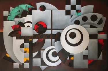 Schilderij getiteld "‘Circus’ from the s…" door Inge Coolen, Origineel Kunstwerk, Olie