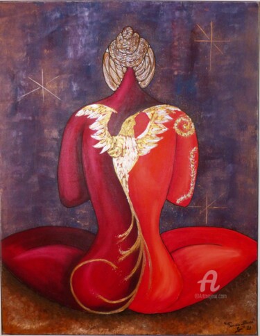 Peinture intitulée ""Pensées ailleurs"" par Guillaume Bodin (Gui²), Œuvre d'art originale, Acrylique Monté sur Châssis en bo…