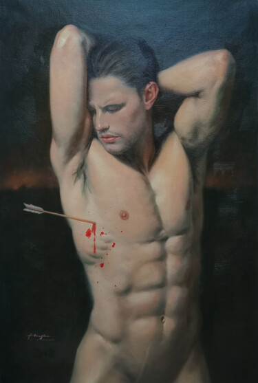 Sebastian Painting titled "Sebastian" by Hongtao Huang, Original Artwork, Oil