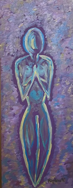 Prayer. Meditation. Oil on canvas. Viorica Hagianu Painting titled "Prayer. Meditation.…" by Viorica Hagianu, Original Artwork, Oil Mounted on Wood Panel