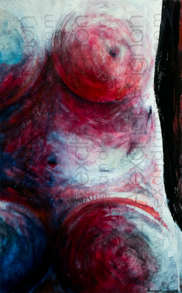 My Body ( Is There Any Reason Hiding There In The Dark ? ) - Painting titled "My Body ( Is There…" by Alexandra Pignon, Original Artwork, Lacquer Mounted on Other rigid panel