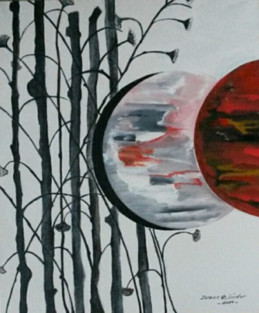 Painting titled "Saison sèche" by Ivann Deweare Lindor, Original Artwork, Acrylic Mounted on Wood Stretcher frame
