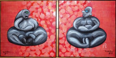 Peinture intitulée "titre de l'ensemble…" par Guillaume Bodin (Gui²), Œuvre d'art originale, Acrylique Monté sur Châssis en…