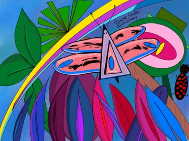 lisergia Arte digitale intitolato "lisergia" da Simone Simões Da Silva, Opera d'arte originale, Pittura digitale