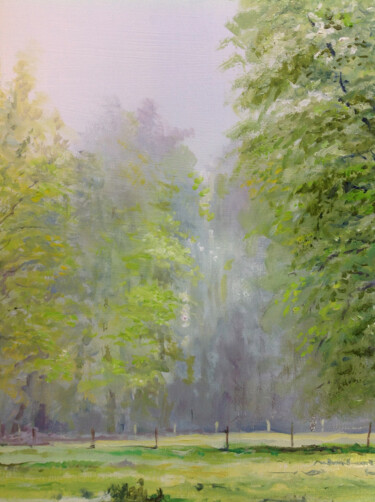 Printemps à Lignan de Bazas Malerei mit dem Titel "Printemps à Lignan…" von Pierre Vastchenko, Original-Kunstwerk, Öl