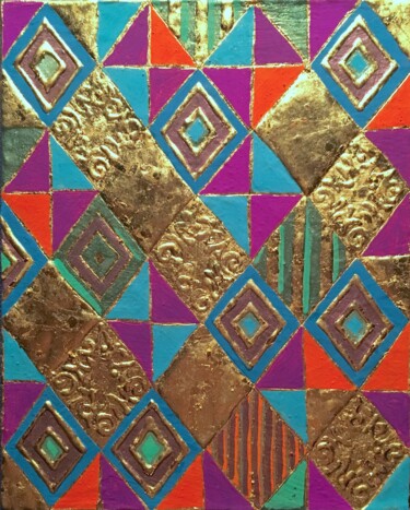 绘画 标题为“AFRICA” 由Chiori Ohnaka, 原创艺术品, 颜料 安装在木板上