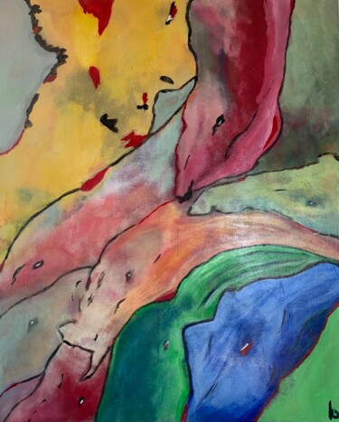 Peinture intitulée "Murènes" par Lo Doré (Lo), Œuvre d'art originale, Acrylique