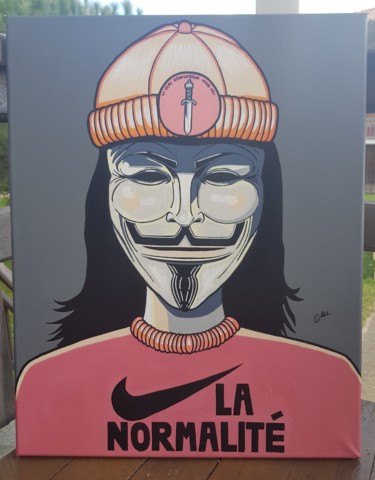 NIKE LA NORMALITE 绘画 标题为“NIKE LA NORMALITE” 由Geo, 原创艺术品, 标记