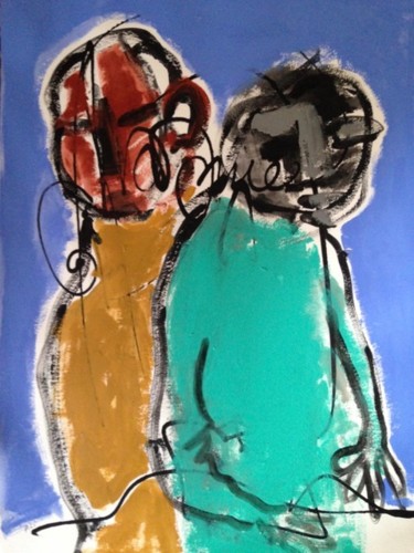 Pintura intitulada "Couple" por Ellie Ali, Obras de arte originais, Acrílico