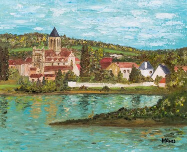 Schilderij getiteld "VETHEUIL" door Jean-Marc Rives - Artiste-Peintre International, Origineel Kunstwerk, Olie
