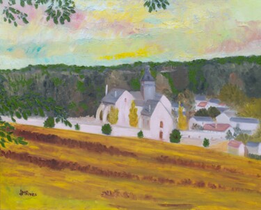 LYONS-LA-FORÊT Schilderij getiteld "LYONS-LA-FORÊT" door Jean-Marc Rives - Artiste-Peintre International, Origineel Kunstwerk, Olie