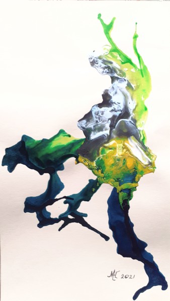 Schilderij getiteld "Dekarnation" door Marianne Huizinga, Origineel Kunstwerk, Acryl
