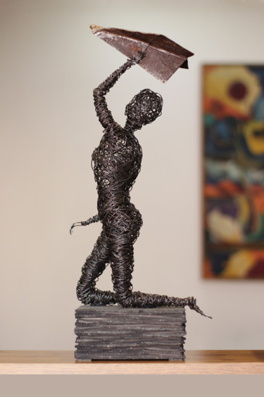 Last attempt (51x22x12 3.6kg iron, tufa) 雕塑 标题为“Last attempt (51x22…” 由Karen Axikyan, 原创艺术品, 金属
