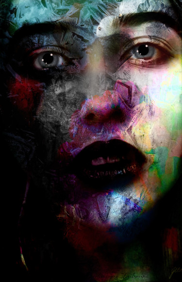 Digitale Kunst getiteld "Colorée" door Dominique Taïbouni, Origineel Kunstwerk, Foto Montage