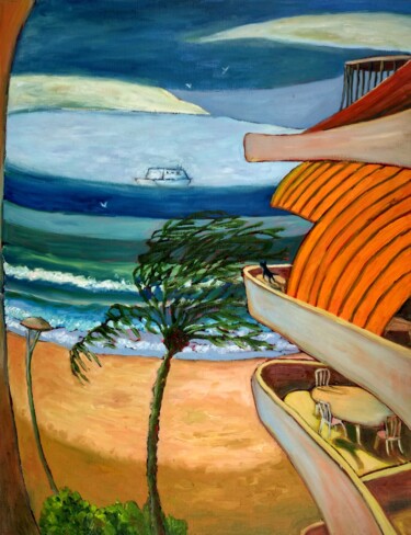Petit coin de paradis (Espagne, Catalogne) Peinture intitulée "Petit coin de parad…" par Albina Urbanek, Œuvre d'art originale, Huile