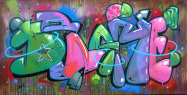 Peinture intitulée "Tag n°217" par Saname, Œuvre d'art originale, Bombe aérosol