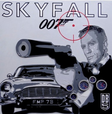 Malerei mit dem Titel "SKYFALL" von Jerome Chauvin (JICE), Original-Kunstwerk, Acryl