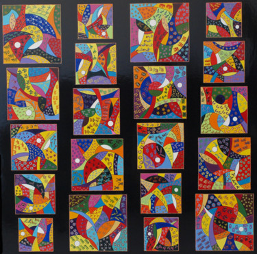 Le grenier carmin Painting titled "Le grenier carmin" by Patrick Chaneac, Original Artwork, Acrylic