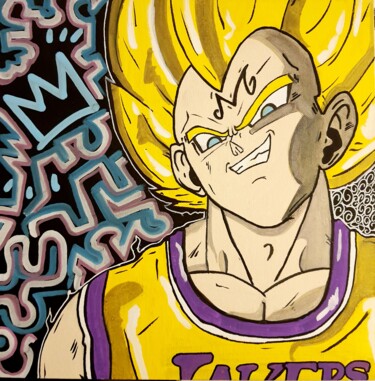 绘画 标题为“Vegeta dream” 由Christopher Normandin (Dark art), 原创艺术品, 丙烯