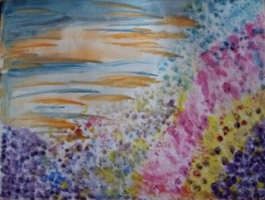 coucher de soleil fleuri