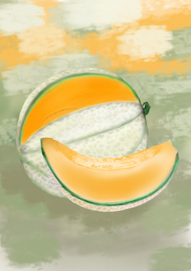 数字艺术 标题为“Melon” 由Artauxmurs, 原创艺术品, 数字油画
