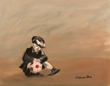 绘画 标题为“Solo con el balón” 由Mónica Caruncho Fontela, 原创艺术品, 油