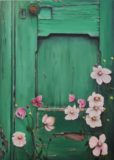 「Door to the past」というタイトルの絵画 Antonina Leshchenkoによって, オリジナルのアートワーク, オイル