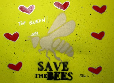 「The Queen Save the…」というタイトルの絵画 Daniele Fratiniによって, オリジナルのアートワーク, スプレー式塗料
