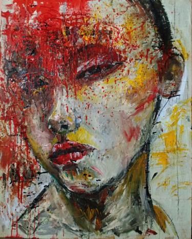 "Face 08" başlıklı Tablo Hai Nguyen tarafından, Orijinal sanat, Petrol