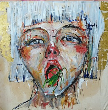 "Face 09" başlıklı Tablo Hai Nguyen tarafından, Orijinal sanat, Petrol