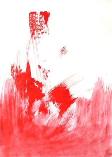 绘画 标题为“Red Abstraction no.3” 由Yağmur Turan, 原创艺术品, 丙烯