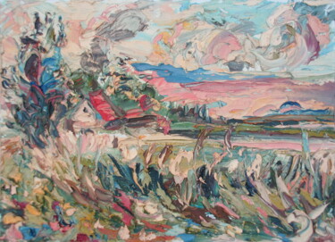 A stormy evening Pintura titulada "A stormy evening" por Zoran Andrić, Obra de arte original, Oleo