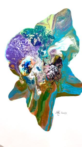 Pintura intitulada "Colourful mind" por Marianne Huizinga, Obras de arte originais, Acrílico