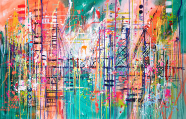 Peinture intitulée "New World" par Marta Zawadzka, Œuvre d'art originale, Acrylique Monté sur Châssis en bois