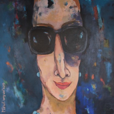 Painting titled "Punch" by Mina Donyavi, Original Artwork, Acrylic Mounted on Wood Panel