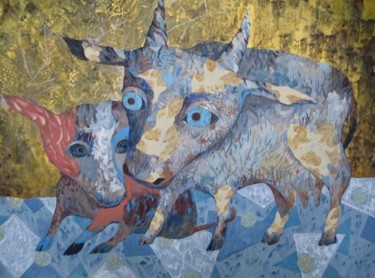 绘画 标题为“Mother and Child” 由Sergey Kostin, 原创艺术品, 丙烯