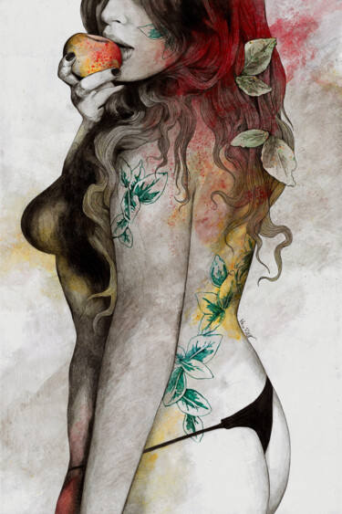 Dessin intitulée "Koi No Yokan" par Marco Paludet, Œuvre d'art originale, Crayon