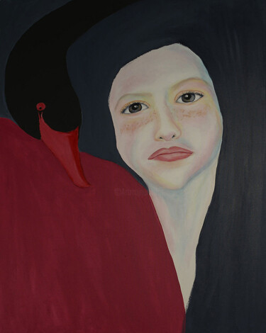 Peinture intitulée "Breath at Dawn" par Lu Meng, Œuvre d'art originale, Acrylique Monté sur Châssis en bois