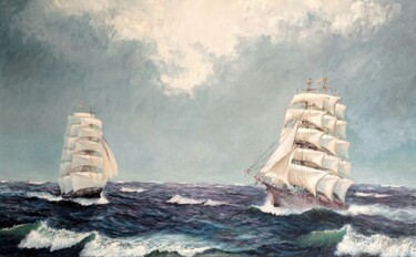 Veleros ... Peinture intitulée "Veleros ..." par Stjepan Lezaic (Pepi), Œuvre d'art originale, Huile