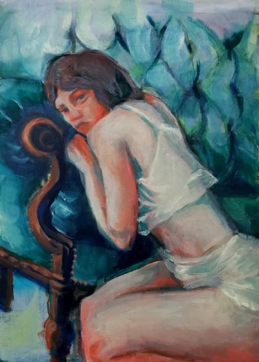 Pintura intitulada "Poltrona" por Leticia Chamone, Obras de arte originais, Acrílico