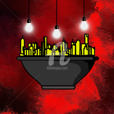 Arte digitale intitolato "New York Take Away" da Daniele Scivoli, Opera d'arte originale, Pittura digitale