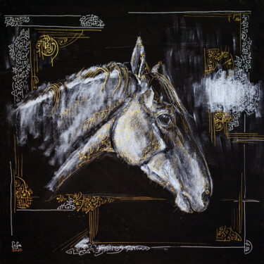 图画 标题为“"A horse look"” 由Fefa Koroleva, 原创艺术品, 丙烯