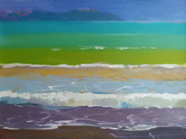 Painting titled "Wave." by Denis Bely, Original Artwork, Oil