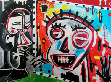 cubisme vs underground Peinture intitulée "cubisme vs undergro…" par Thierry Angot, Œuvre d'art originale, Acrylique