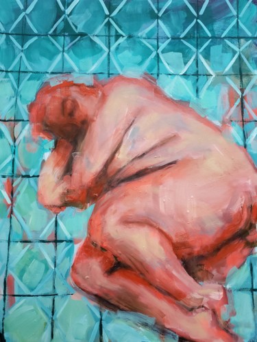 Pintura intitulada "Chão" por Leticia Chamone, Obras de arte originais, Acrílico